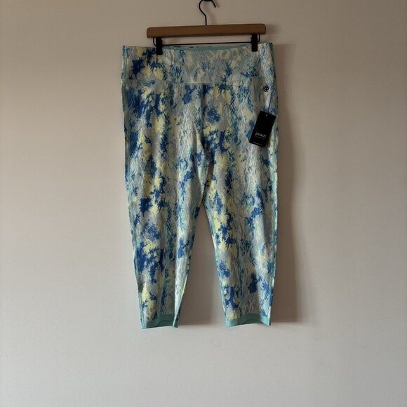 PEACH Athleisure Reversible Yoga Pants Crop Leggings Womens XXL Sporty Gym NWT - Picture 14 of 15